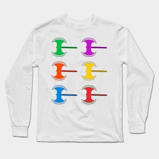 Colorful Battleaxe Pattern Long Sleeve T-Shirt